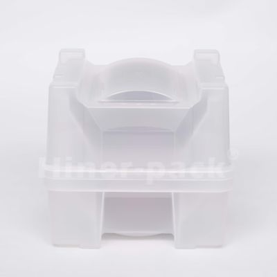 شراء مادة PP الشفافة عيار الرأسي حامل الوافر 8 '' وافر صندوق الشحن للوافر السيليكون online manufacture